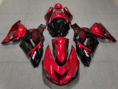 Fire Red and Black 06-11 ZX14R Motorcycle Fairing