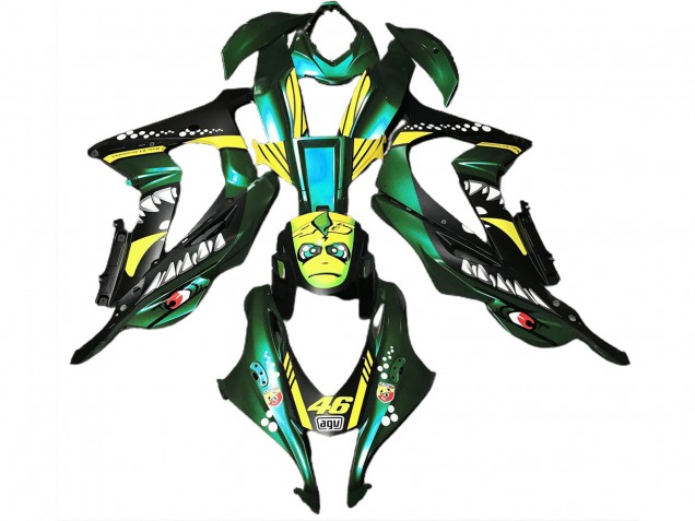 Forest Green Shark 16-19 ZX10R Motorcycle Fairing Forest Green Shark 16-19 ZX10R Motorcycle Fairing
