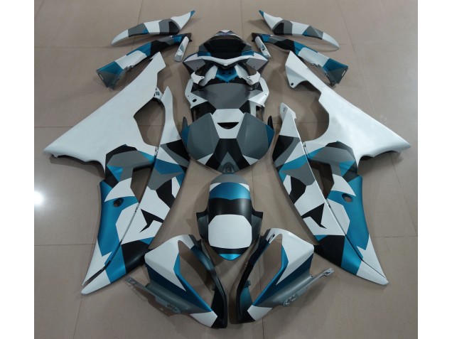 Glacier Blue Snow Camo 08-16 R6 Motorcycle Fairing