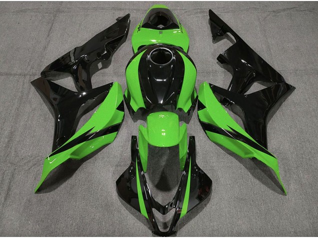 Gloss Black & Green 07-08 CBR600RR Motorcycle Fairing Gloss Black & Green 07-08 CBR600RR Motorcycle Fairing
