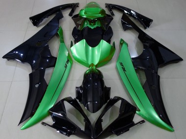 Gloss Black & Light Green 08-16 R6 Motorcycle Fairing
