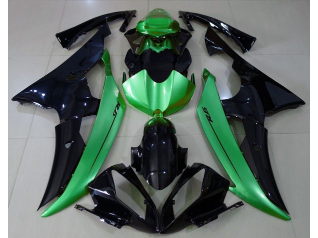Gloss Black & Light Green 08-16 R6 Motorcycle Fairing