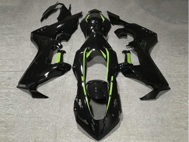 Gloss Black & Lime Green Lining 17-23 CBR1000RR Motorcycle Fairing Gloss Black & Lime Green Lining 17-23 CBR1000RR Motorcycle Fairing
