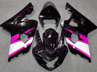 Gloss Black & Pink 04-05 GSXR 600-750 Motorcycle Fairing