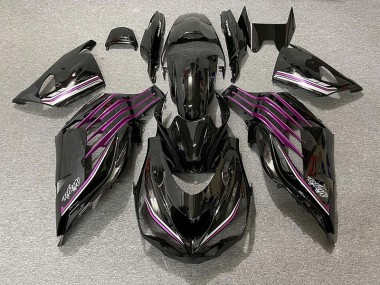 Gloss Black & Pink 12-21 ZX14R Motorcycle Fairing
