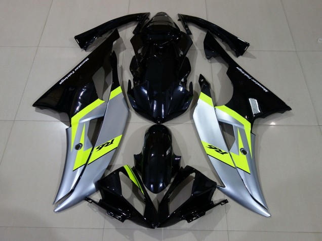 Gloss Black & Silver 08-16 R6 Motorcycle Fairing Gloss Black & Silver 08-16 R6 Motorcycle Fairing