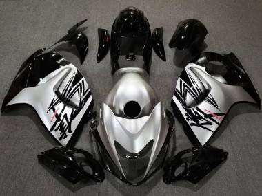 Gloss Black & Silver Design 08-20 GSXR 1300 Hayabusa Motorcycle Fairing