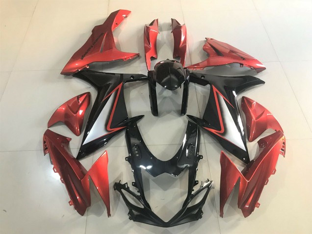 Gloss Black & Vibrant Orange 11-24 GSXR 600-750 Motorcycle Fairing