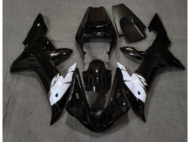 Gloss Black White and Silver 02-03 R1 Motorcycle Fairing
