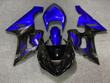 Gloss Black and Blue 05-06 ZX6R Motorcycle Fairing
