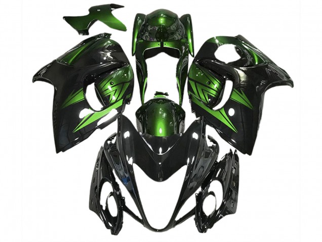 Gloss Black and Deep Green 08-20 GSXR 1300 Hayabusa Motorcycle Fairing Gloss Black and Deep Green 08-20 GSXR 1300 Hayabusa Motorcycle Fairing