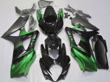 Gloss Black and Green 07-08 GSXR 1000 Motorcycle Fairing