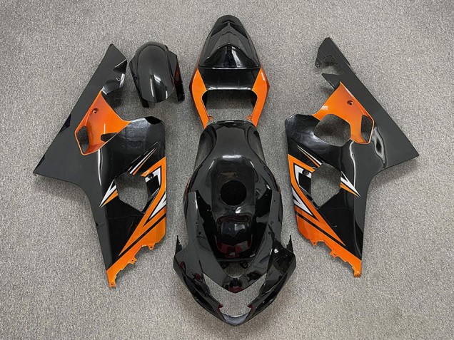 Gloss Black and Orange 04-05 GSXR 600-750 Motorcycle Fairing Gloss Black and Orange 04-05 GSXR 600-750 Motorcycle Fairing