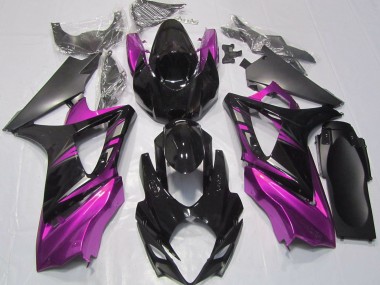 Gloss Black and Pink 07-08 GSXR 1000 Motorcycle Fairing