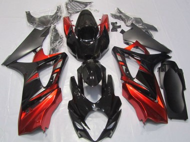 Gloss Black and Red 07-08 GSXR 1000 Motorcycle Fairing