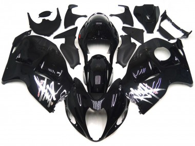 Gloss Black with Silver Decals 97-07 GSXR 1300 Hayabusa Motorcycle Fairing