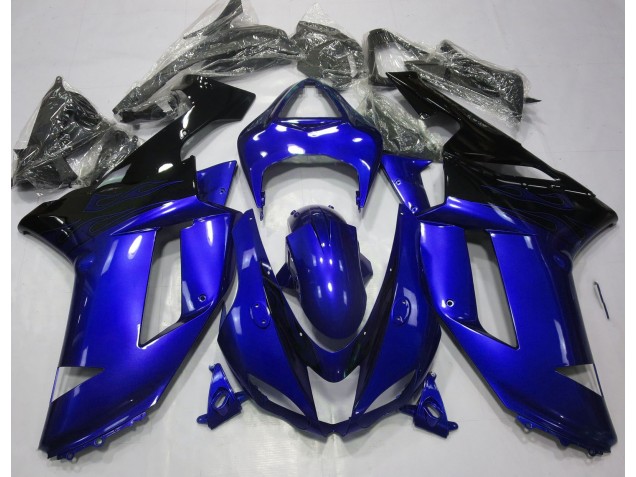 Gloss Blue & Black 07-08 ZX6R Motorcycle Fairing Gloss Blue & Black 07-08 ZX6R Motorcycle Fairing