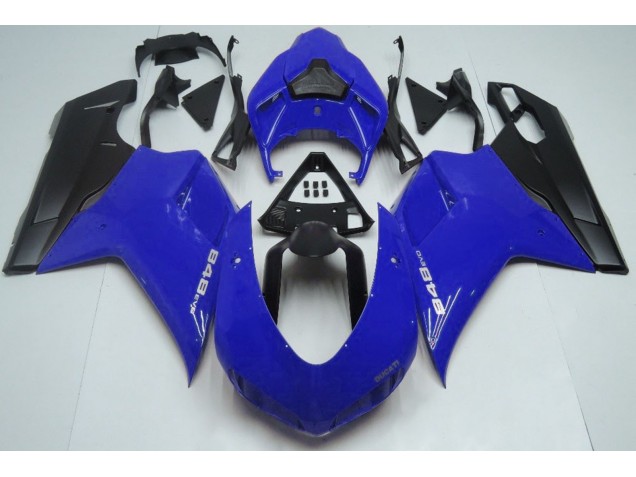 Gloss Blue & Black 07-14 Ducati 848 1098 1198 Motorcycle Fairing