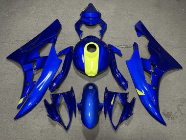 Gloss Blue & High Vis Yellow 06-07 R6 Motorcycle Fairing