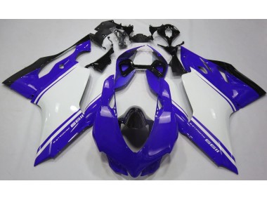 Gloss Blue White and Black 11-14 Ducati 1199 Motorcycle Fairing