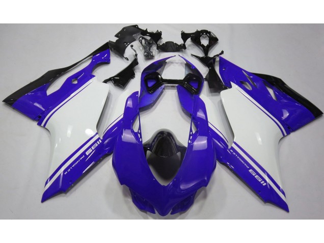 Gloss Blue White and Black 11-14 Ducati 1199 Motorcycle Fairing