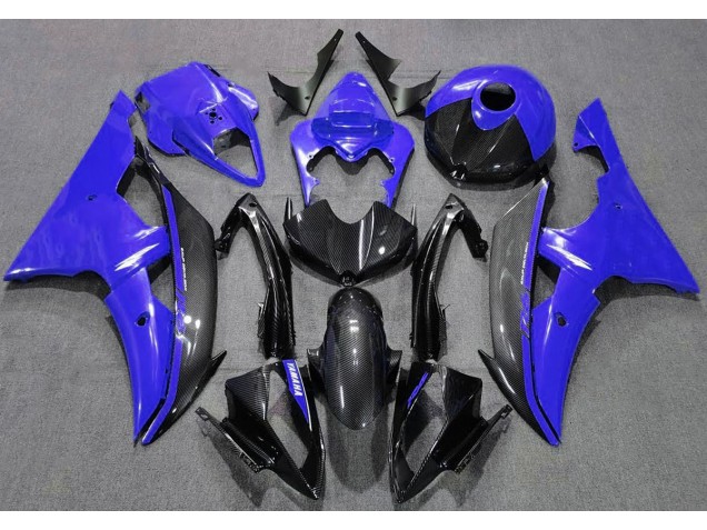 Gloss Blue and Carbon 08-16 R6 Motorcycle Fairing