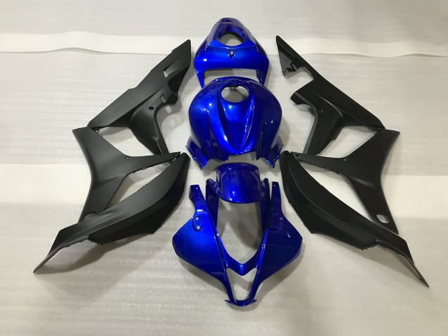 Gloss Blue and Matte Black 07-08 CBR600RR Motorcycle Fairing Gloss Blue and Matte Black 07-08 CBR600RR Motorcycle Fairing
