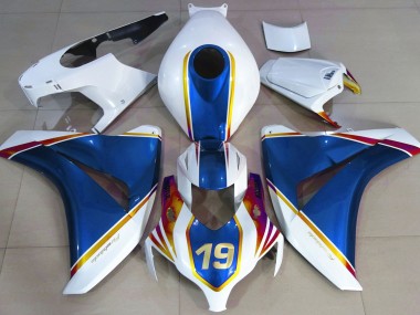 Gloss Blue and White 08-11 CBR1000RR Motorcycle Fairing