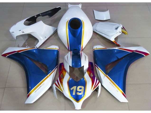 Gloss Blue and White 08-11 CBR1000RR Motorcycle Fairing Gloss Blue and White 08-11 CBR1000RR Motorcycle Fairing