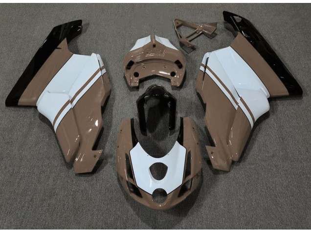 Gloss Brown & White 03-04 Ducati 749 999 Motorcycle Fairing Gloss Brown & White 03-04 Ducati 749 999 Motorcycle Fairing
