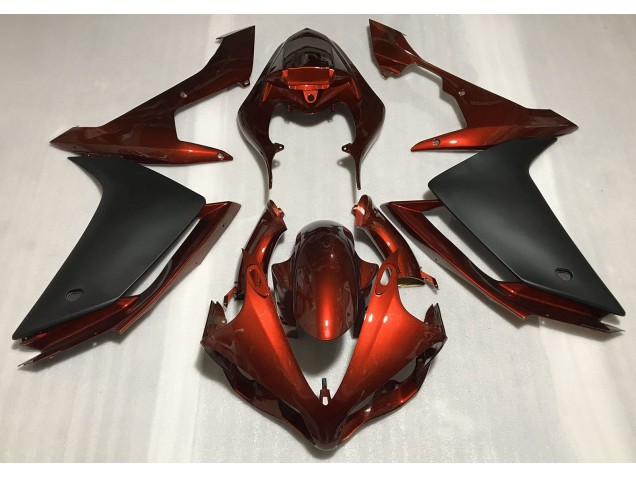 Gloss Dark Orange & Black 07-08 R1 Motorcycle Fairing Gloss Dark Orange & Black 07-08 R1 Motorcycle Fairing