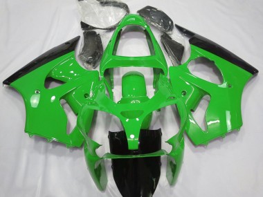 Gloss Green & Black 00-02 ZX6R Motorcycle Fairing