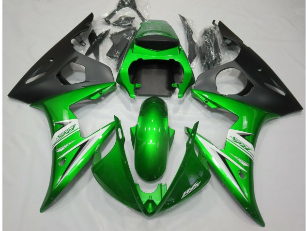 Gloss Green & White 05 R6 Motorcycle Fairing Gloss Green & White 05 R6 Motorcycle Fairing