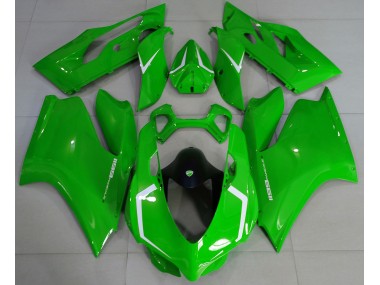 Gloss Green & White 11-14 Ducati 1199 Motorcycle Fairing