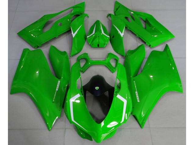 Gloss Green & White 11-14 Ducati 1199 Motorcycle Fairing Gloss Green & White 11-14 Ducati 1199 Motorcycle Fairing