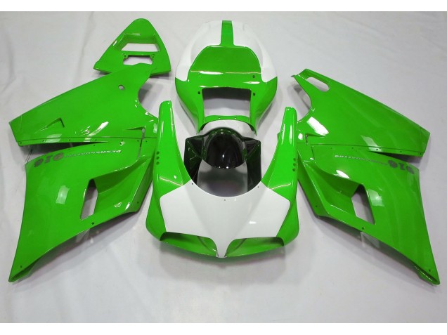 Gloss Green & White 93-05 Ducati 996 748 916 998 Motorcycle Fairing Gloss Green & White 93-05 Ducati 996 748 916 998 Motorcycle Fairing