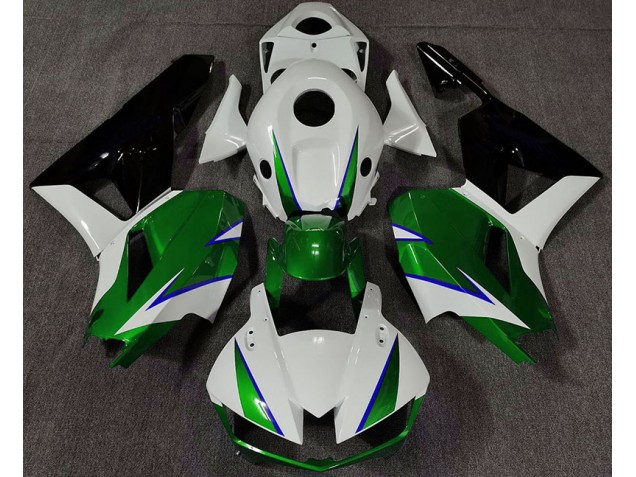 Gloss Green White and Blue 13-23 CBR600RR Motorcycle Fairing Gloss Green White and Blue 13-23 CBR600RR Motorcycle Fairing