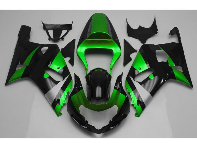 Gloss Green and Black 01-03 GSXR 600-750 Motorcycle Fairing Gloss Green and Black 01-03 GSXR 600-750 Motorcycle Fairing