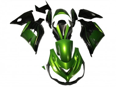 Gloss Green and Black 12-21 ZX14R Motorcycle Fairing