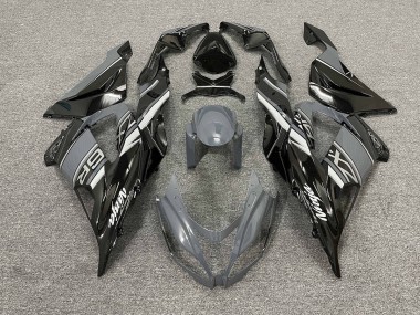 Gloss Grey and Black 13-18 ZX6R Motorcycle Fairing