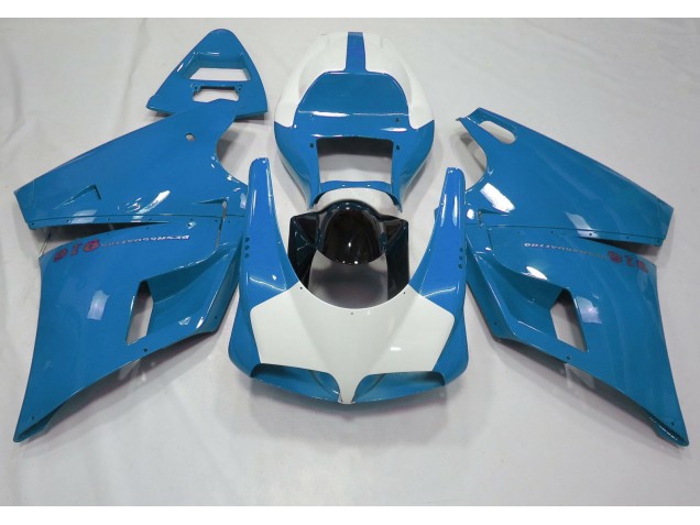 Gloss Light Blue & White 93-05 Ducati 996 748 916 998 Motorcycle Fairing Gloss Light Blue & White 93-05 Ducati 996 748 916 998 Motorcycle Fairing