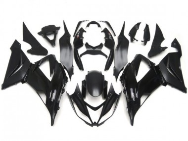 Gloss / Matte Black Plain Slick Decals 13-18 ZX6R Motorcycle Fairing