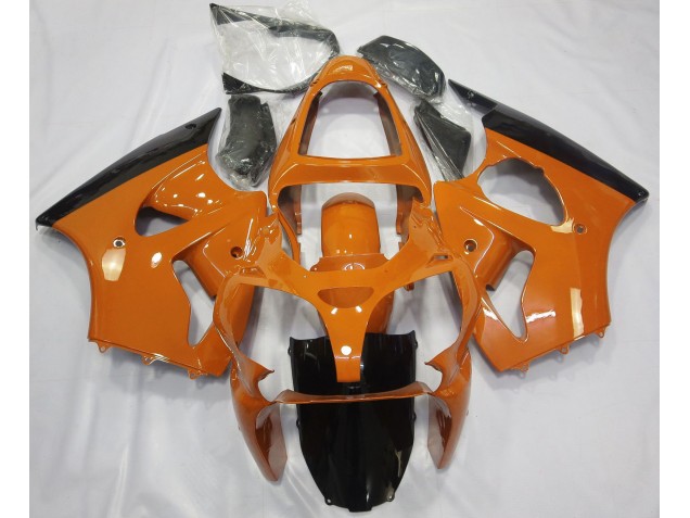 Gloss Orange & Black 00-02 ZX6R Motorcycle Fairing Gloss Orange & Black 00-02 ZX6R Motorcycle Fairing