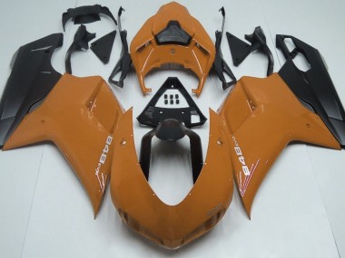 Gloss Orange & Black 07-14 Ducati 848 1098 1198 Motorcycle Fairing