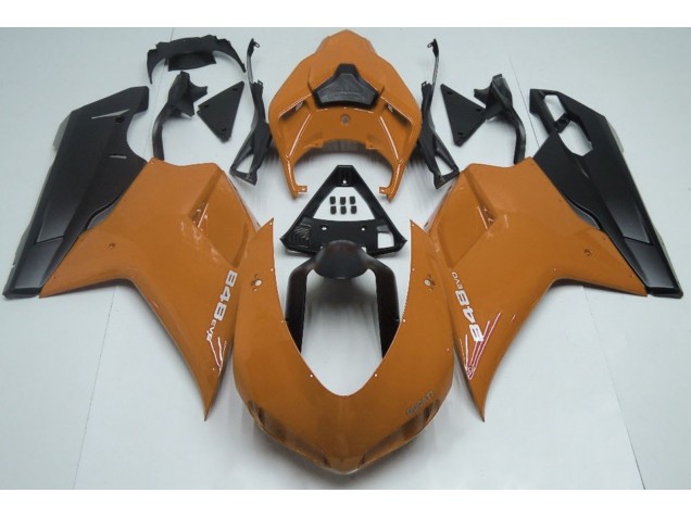 Gloss Orange & Black 07-14 Ducati 848 1098 1198 Motorcycle Fairing Gloss Orange & Black 07-14 Ducati 848 1098 1198 Motorcycle Fairing
