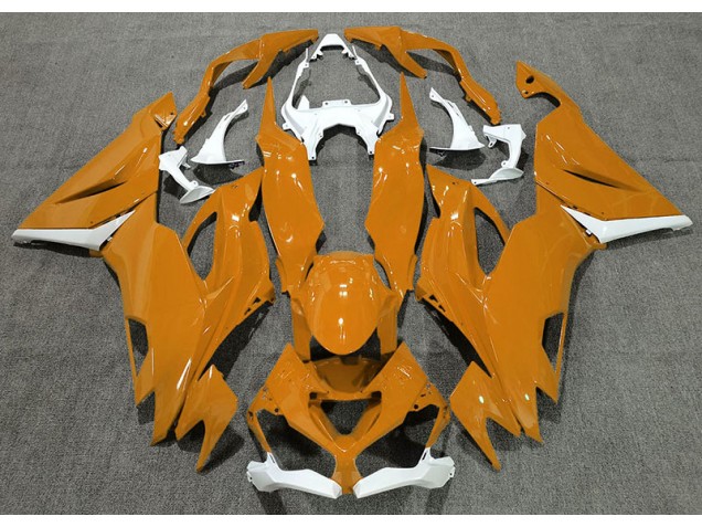 Gloss Orange & White 19-23 ZX6R Motorcycle Fairing