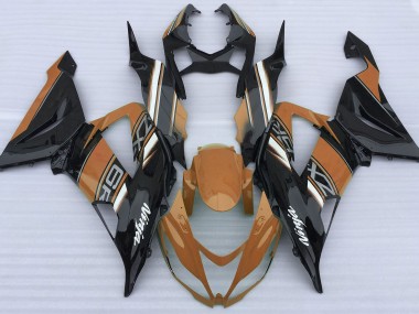 Gloss Orange and Black 13-18 ZX6R Motorcycle Fairing