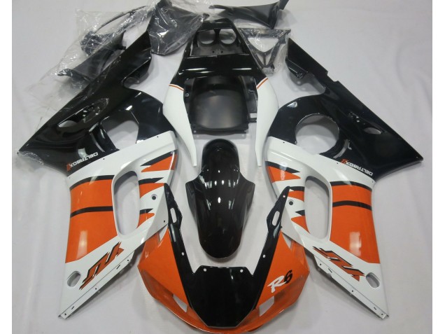 Gloss Orange and Black 98-02 R6 Motorcycle Fairing Gloss Orange and Black 98-02 R6 Motorcycle Fairing