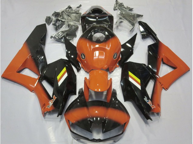 Gloss Orange and Black Fade 13-23 CBR600RR Motorcycle Fairing Gloss Orange and Black Fade 13-23 CBR600RR Motorcycle Fairing