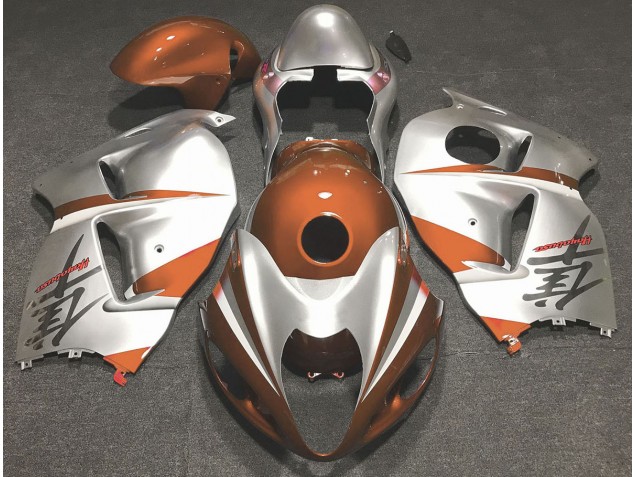 Gloss Orange and Silver 97-07 GSXR 1300 Hayabusa Motorcycle Fairing Gloss Orange and Silver 97-07 GSXR 1300 Hayabusa Motorcycle Fairing